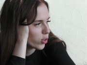 Public blowjob in the RESTAURANT ! Her stepsister  is watching ( Mia Piper aka Hazel Grace ) 1/16
