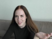 Public blowjob in the RESTAURANT ! Her stepsister  is watching ( Mia Piper aka Hazel Grace ) 12/16