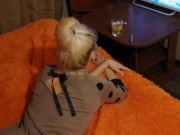 My stepbrother caught masturbating & finished in my mouth for silence. 2/16