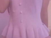 AMAZING BODY tiny cute busty whimpering Asian teen fucking and riding pillow orgasm 1/16