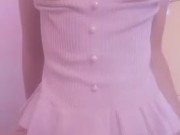 AMAZING BODY tiny cute busty whimpering Asian teen fucking and riding pillow orgasm 2/16