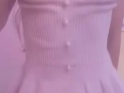 AMAZING BODY tiny cute busty whimpering Asian teen fucking and riding pillow orgasm 4/16