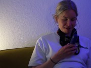 Double the fun with new dildo! Girlfriend gets spit roasted and squirts 16/16