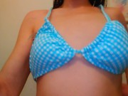 Tiniest Tits Small Breast Swimsuit Try Out Hairy Pussy Hairiest Bush in Bikini Swimsuit Bathing Suit 5/16