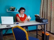 SEXRETARY Secretary shows pussy The boss shoots a naked secretary on video 1/16