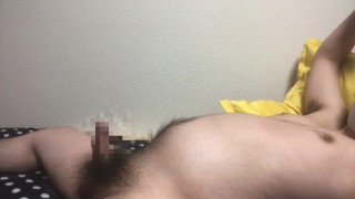 A hairy chubby uncle ejaculated when I was touching his cock naked in bed.  - RedTube