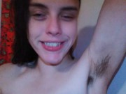 FARTING Happy Horny Slutty Dark Haired Fetish Slut FARTS for You Merrily Cheerful Horniest Farter 4/16