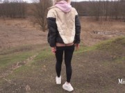 Our bike ride turned into a sweet blowjob with cum in mouth - MiraDavid 2/16