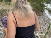 Big tit blonde wife sucks and fucks her man outdoors 1/16