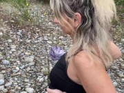 Big tit blonde wife sucks and fucks her man outdoors 2/16