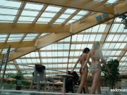 Hottest teens Melisa and Marusia swimming in the pool 1/16