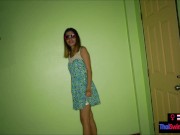 Upkisrt of Asian teen showed her hairy cunt before they had sex on camera 1/16