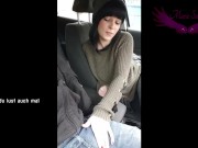 Busty German Girl Sucking Dick In Car Gets Caught, PUBLIC 1/16