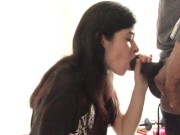 Lesbian Attempts First Blowjob on BBC Roommate 13/16