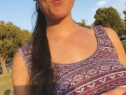 Risky public flashing - Picnic in the park with friends 11/16