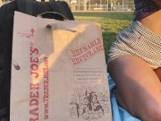 Risky public flashing - Picnic in the park with friends 16/16