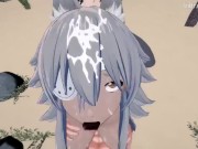 Ghislaine from Mushoku Tensei gets wet and sloopy in a pretty damn lewd desert threesome 16/16