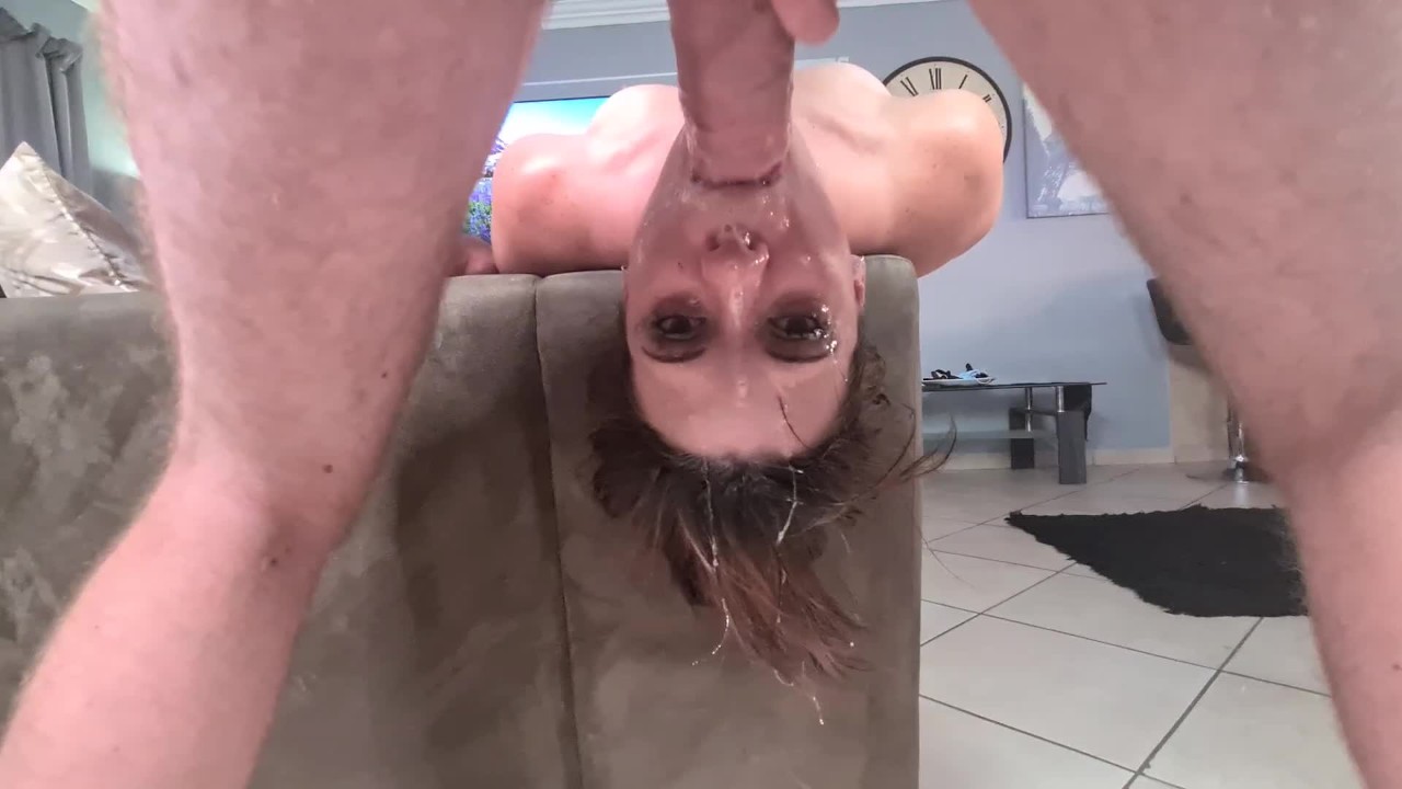 Extreme upside down sloppy gagging facefuck - RedTube