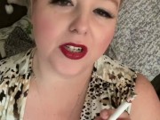 Smoking while watching you jerk off 😈 5/16