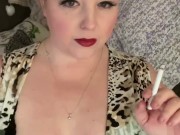 Smoking while watching you jerk off 😈 9/16