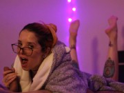 Licorne Lor - amateur blowjob with cumshot and feet 6/16