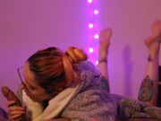 Licorne Lor - amateur blowjob with cumshot and feet 7/16