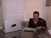 Mean Boss Victoria makes her employee worship her ass & feet! 6/16