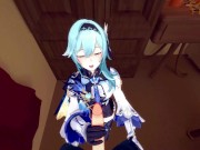 Eula POV sucking dick and swallowing cum - Genshin Impact Hentai 3/16