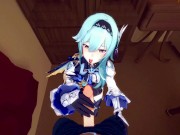 Eula POV sucking dick and swallowing cum - Genshin Impact Hentai 4/16