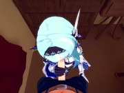Eula POV sucking dick and swallowing cum - Genshin Impact Hentai 6/16