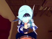Eula POV sucking dick and swallowing cum - Genshin Impact Hentai 7/16