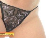 Trying on some transparent thongs for you Hotlc 8/16