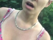 Fun With Orgasm And Bottle In The Park