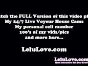 Slutty stockings babe rips more whore holes while talking dirty to YOU til you spray cumshot on her feet & legs - Lelu Love 15/16