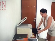 SEXRETARY Secretary scans boobs and pussy on MFP in office 2 4/16