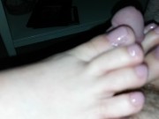 Footjob for BigSexxxi cum on my feet  8/16