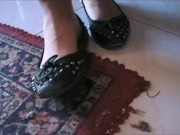 Giantess crushes cockroach slave in slat shoes and natural stockings POV 14/16