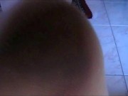 Giantess crushes cockroach slave in slat shoes and natural stockings POV 4/16