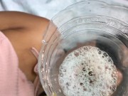 Stepdaughter drinking her golden juice (piss / urine) 11/16