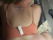 Cute blonde gets FUCKED RAW doggy. Cums on ass and Moans for more. 4/16