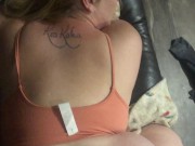 Cute blonde gets FUCKED RAW doggy. Cums on ass and Moans for more. 5/16