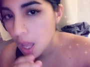 Deep Throating my Fan while Touring - Snapchat Porn 5/16