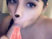 Deep Throating my Fan while Touring - Snapchat Porn 6/16