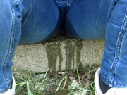 Pissing jeans in public street in sunny day 15/16