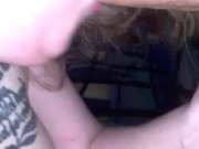 My husband tells me about his ex girl while I suck and fuck his cock