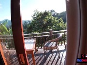 Asian girlfriend pulled out his big cock and sucked on it after a long day 12/16