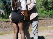 Public handjob for a stranger near the train station 9/16