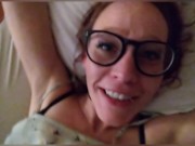 Beautiful redhead gets pussy licked, then cum on her face ;) 16/16