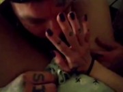 Beautiful redhead gets pussy licked, then cum on her face ;) 4/16