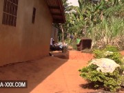 Ebony couple outdoor quickie 3/16